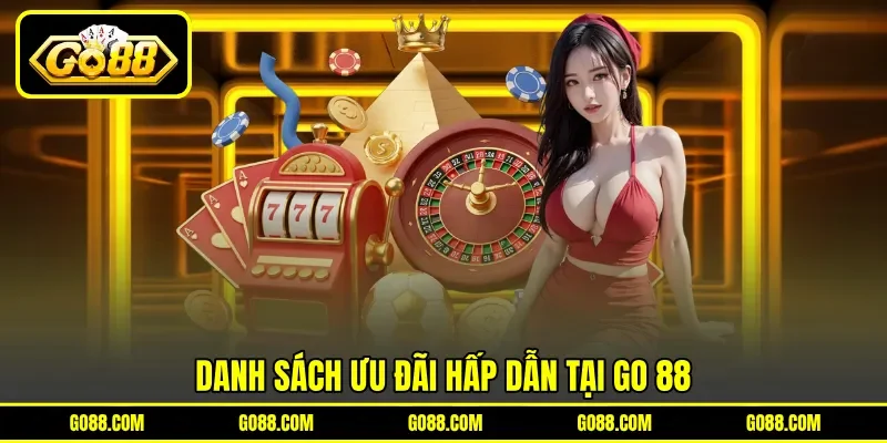 Danh sách ưu đãi hấp dẫn tại GO 88